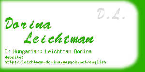 dorina leichtman business card